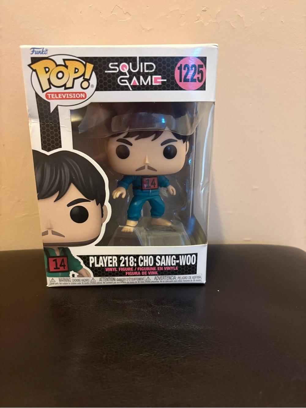 Funko Pop! Cho Sang-woo in Teal Jumpsuit with Red Number 14